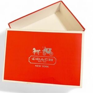 COACH Empty Box Red White Stripe for Wristlet Small Medium Wallet 7"